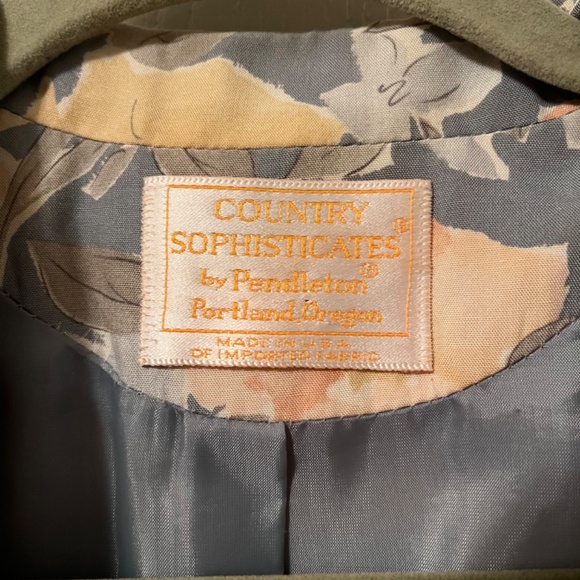 Pendleton Country Sophisticates Floral Blazer Pastel 80’s Vintage - Picture 6 of 8